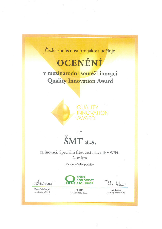 Ocenění Quality Innovation Award